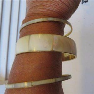 BIS JOUX BY KARIN HANSSEN 3 IVORY MARBLE BRACELET